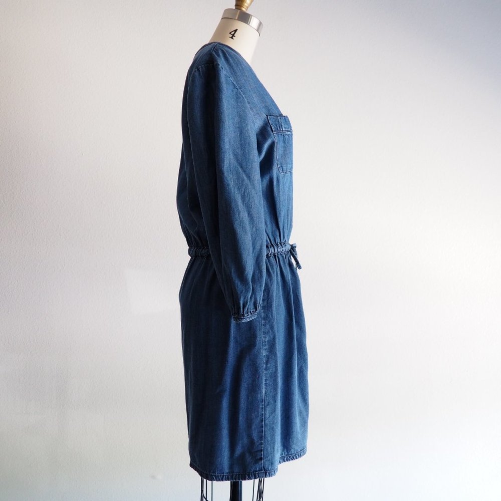 Calvin Klein Jeans Long Sleeve Chambray Dress - Picture 4 of 7